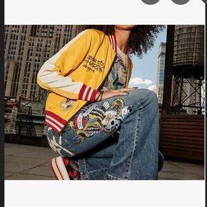 Ed Hardy Koi Crane Bomber Jacket